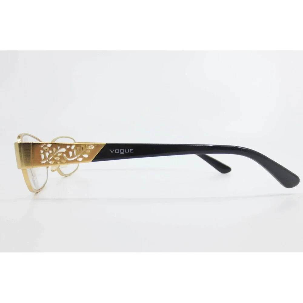 Vogue VO 3892-I 280 Gold Black Filigree Rectangular Eyeglasses Frames 51-17-135